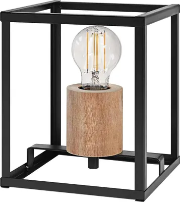 Produktbild von Ledvance Tischleuchte Lampe Decor Nairobi Table Schwarz/Holz max. 15W E27 Schalter
