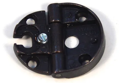 Produktbild von 2 Stück IHC Scharnier mit Zierkopf Küche, Kleiderschrank Tür-Scharnier Schwarz Höhe: 35mm