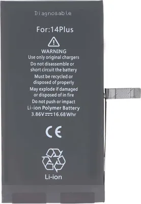 Image de Avizar, batterie iPhone 14 Plus 3,86 V 4323 mAh diagnostiquable, noir