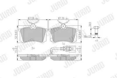 Produktbild von JURID Bremsbeläge Satz Hinten für VW Golf V Schrägheck (1K1) 573938J
