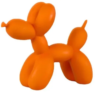 Produktbild von Oranger Dekorationsfigur Ballonhund Kunstharz Figur Tischdekoration