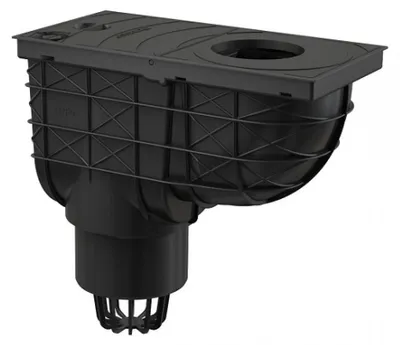 Produktbild von Alcadrain Universal-Regensinkkasten 300×155/110 mm Abgang senkrecht, Schwarz