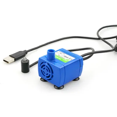 Produktbild von Wasserspender für Haustiere, Trockengehschutz, geräuschlose Wasserpumpe, USB-Schnittstelle, Würfel- und Kristall-Wasserspender, Ersatzpumpe