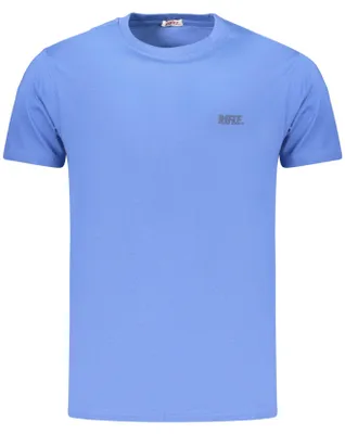 Produktbild von Herren Kurzarm T-Shirt Blau mit Logo-Print und Rundhalsausschnitt