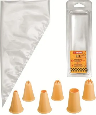 Immagine prodotto di Set di sacchetti per pasticceria 10 pezzi + punte per decorazione 6 pezzi