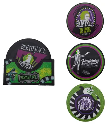 Produktbild von Beetlejuice Untersetzer Set 4 Stück 9,5cm Durchmesser Offiziell lizenziert