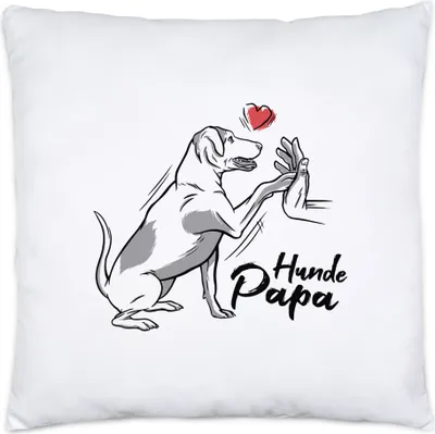 Produktbild von Hundepapa Kissen Mit Hund Motiv Für Hundebesitzer Hundeliebhaber