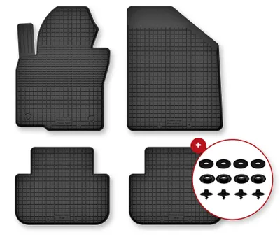 Image de Tapis de sol en caoutchouc pour Kia Sorento IV XL Hybrid depuis 2020 (SUV) – 4 pièces, noirs, semi-universels – Wielganizator
