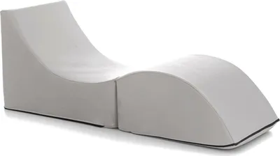 Produktbild von Klappbett Andreina, Puff umwandelbar in Einzelbett, 100% Italy, Puff, umwandelbar in eine Chaiselongue aus Kunstleder, Cm 130x50h50, Weiß