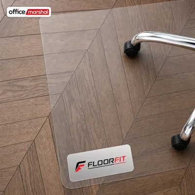 Zdjęcie produktu dla Mata ochronna Floorfit, wykonana na wymiar, do podłóg twardych, przezroczysta, matowa, o wymiarach 195 x 350 cm