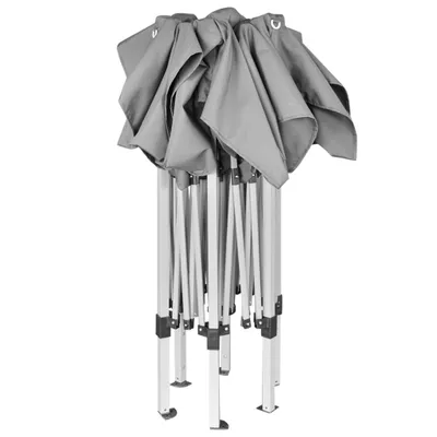 Produktbild von "Winterschlussverkauf "Garten-Pavillon Wasserdicht Design - Pop-Up-Partyzelt/ Festzelt - Hexagonal Faltbar Grau 3,6x3,1 m NeuMöbel 2771016