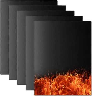 Imagen del producto de Alfombrilla antiadherente para parrilla, 40 x 33 cm, reutilizable, apta para horno y parrilla