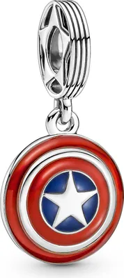 Produktbild von PANDORA x MARVEL Charm Anhänger "Captain America Schild" Silber