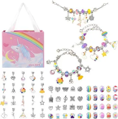 Produktbild von DIY-Armband-Set, Armbänder für Mädchen, Adventskalender für Mädchen 2026, Adventskalender für Kinder, Geschenk für Mädchen