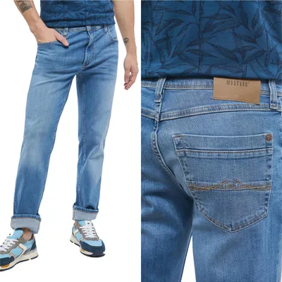 Produktbild von MUSTANG, Herren Jeanshosen, Slim fit, Washington straight, W36 L32, Blau, Jeans, baggyjeans, buggy