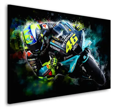 Produktbild von Renn-Idol Motorrad Racing Schwarz Abstract Wandbild: 150x100x4cm
