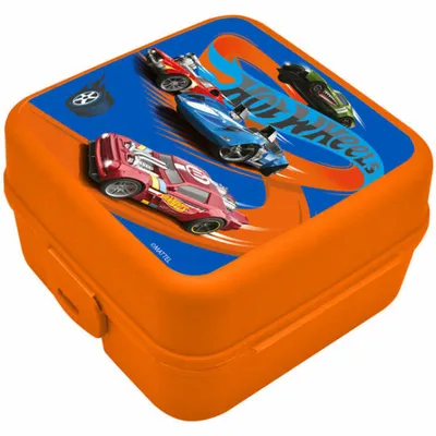Productafbeelding van Broodtrommel met 4 vakken, Hot Wheels