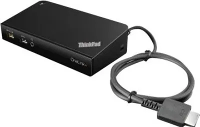 Produktbild von Lenovo 40A40090EU, Kabelgebunden, USB 3.2 Gen 1 (3.1 Gen 1) Type-A, 10,100,1000 Mbit/s, Schwarz, 3840 x 2160 Pixel, Lenovo