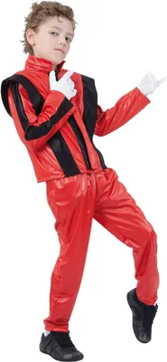 Produktbild von Popstar-Kostüm rot für Jungen L 10-12 Jahre (130-140 cm)