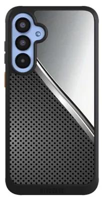 Produktbild von NIVOCASE Hülle für Samsung Galaxy A55 5G  Handyhülle NIVOcore Case Schwarz Carbon Metall Stahl