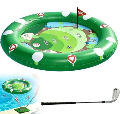Produktbild von Pool Golf Spiel aufblasbar, schwimmendes Wasser Golf Spielzeug für Pool Party, Sommer Garten Spiel für Kinder & Familie mit Punktesystem
