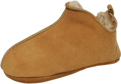 Produktbild von Lammfell Kinder Hausschuhe - BALI - Farbe: Cognac | Schuhgröße: EUR 31/32