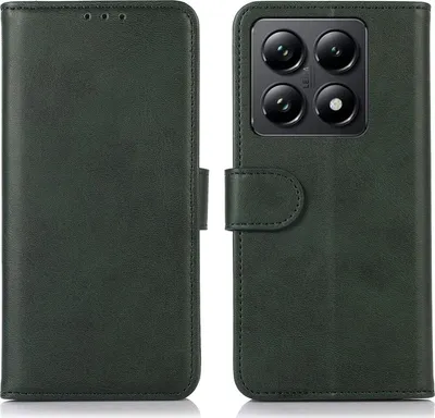 Produktbild von Mobigear Wallet  Xiaomi 14T Hülle Klapphülle Geldbörse - Grün