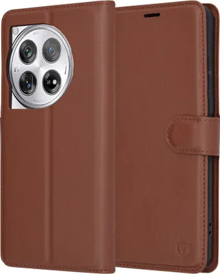 Obrázok produktu pre Techsuit – Leather Folio puzdro na OnePlus 12 – hnedé