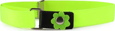 Image de Ceinture élastique pour fille Ladeheid, 1 à 6 ans, 34-65 cm, P15K (jaune fluo/noir/fleur)