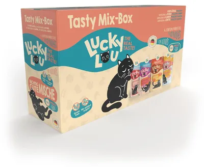 Produktbild von Lucky Lou Lifestage Adult Tasty-Mix, Alle, Rind, Ente, Lamm, Geflügel, 1,5 kg, Getreidefrei