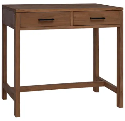 Produktbild von vidaXL Schreibtisch mit Schubladen Natur Massivholz Teak