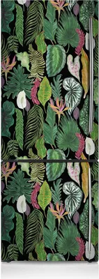 Produktbild von Magnetfolie Magnete Küche Kühlschrank Dekoration 60x205 cm - Tropische Blätter