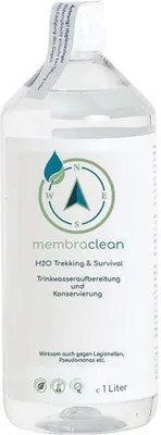 1 liter membraclean H2O Trekking & Survival voor drinkwaterbehandeling