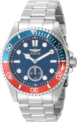 Obrázek produktu pro Invicta Pro Diver 49436 Pánské Hodinky - Quartz Hnutí - Nerezová Ocel s Modrým Ciferníkem - 43 mm