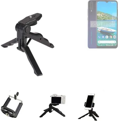 Produktbild von K-S-Trade Stativ Tisch-Ständer Dreibein Handy-Stativ Ständer kompatibel mit General Mobile  Gm 10 Mini-Stativ Smartphone Tripod Handy-Stativ aus