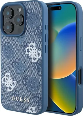 Produktbild von Guess iPhone 16 Pro Back cover case - Mgasafe - Peony on 4G - Blue