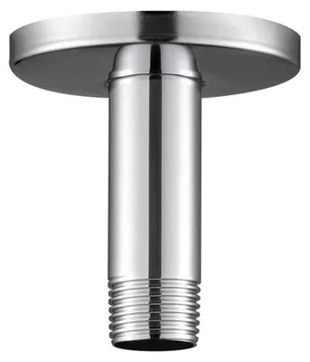 Obrázek produktu pro Držák sprchové hlavice s krytkou, uchycení sprchové hlavice z nerezové oceli 10 cm, stropní montáž pro dešťové sprchové hlavice, chromovaný