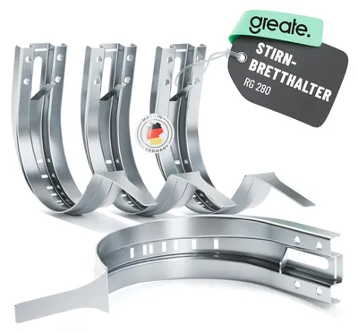 Produktbild von greate 4x Stirnbretthalter für Dachrinne 280 halbrund - Germany - verzinkt - Dachrinnen Halterung