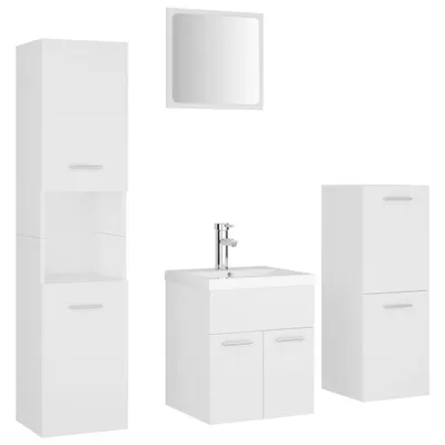 Produktbild von Badmöbel-Set Weiß Holzwerkstoff