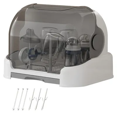 Produktbild von Aufbewahrungsbox für Babyartikel mit Deckel und herausnehmbarer Abtropfschale