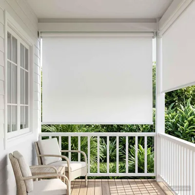 Image de Store enrouleur Protection UV Blanc 80 x 230 cm Polyester
