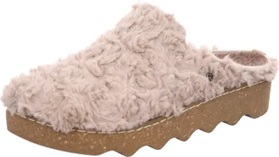 Produktbild von Rohde Damen Clog Pantolette Textil Plüsch flauschig weich bequem Foggia-D 6118, Größe:40 EU, Farbe:Beige