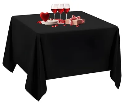 Tischdecke Baumwolle-Polyester 228,6 x 228,6 cm schwarz