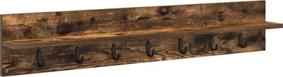 Zdjęcie produktu dla vidaXL Naścienna szafka nocna Dąb wędzony 100 x 10,5 x 18 cm