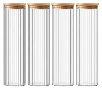 Immagine prodotto di Set di 4 contenitori in vetro con coperchio ermetico