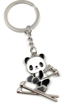 Image de Onwomania Porte-clés - "Pandabar Ski Koala" - Porte-bonheur en métal idéal comme cadeau par ex. pour le meilleur ami, la meilleure amie, maman
