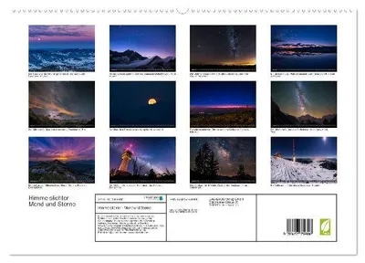 Produktbild von Himmelslichter - Mond und Sterne (hochwertiger Premium Wandkalender 2026 DIN A2 quer), Kunstdruck in Hochglanz