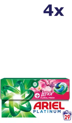 Produktbild von 4x Ariël Pods Waschmittel in Platin – 29 sc 565,5 g – + Lenor Lang anhaltende Frische
