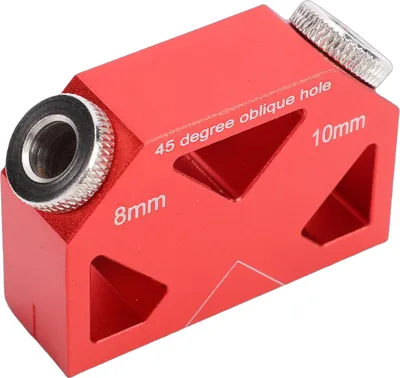 Produktbild von 45 Grad geneigte Bohrung Locator Tasche Loch Schraube Jig Positionierer Dübel Bohrer Guide Joiner für die Holzbearbeitung