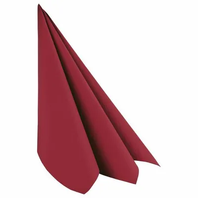 Produktbild von 100x Servietten Airlaid 40x40cm 1/4 -Falz stoffähnlich hochwertig bordeaux
